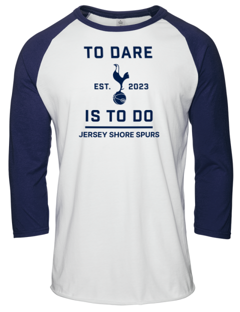To Dare Jersey Shore Spurs Unisex Premium Three-Quarter Raglan T-Shirt | Swagsta