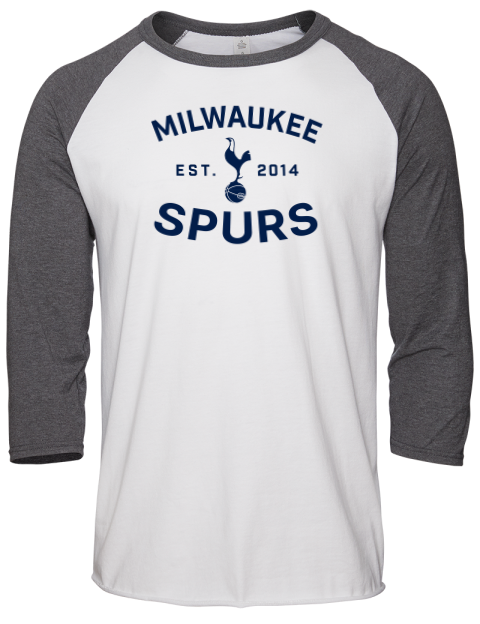 Fan Wear Milwaukee Spurs Unisex Premium Three-Quarter Raglan T-Shirt | Swagsta