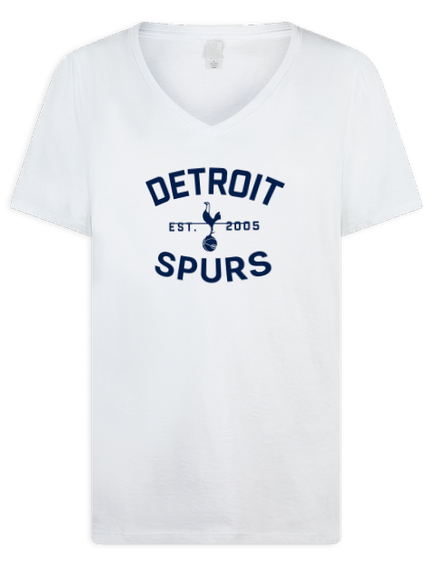 Fan Wear Detroit Spurs Premium Ladies V-Neck T-Shirt | Swagsta