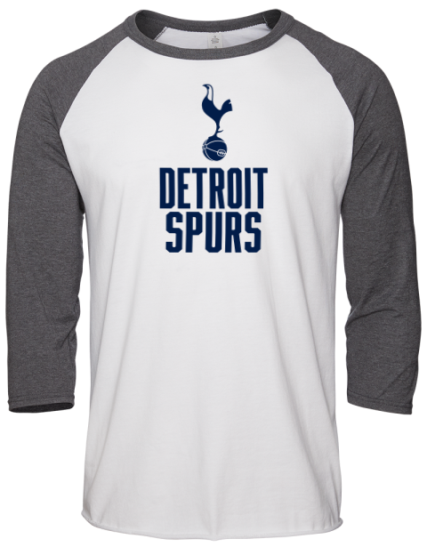 Stacked Detroit Spurs Unisex Premium Three-Quarter Raglan T-Shirt | Swagsta