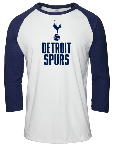 Stacked Detroit Spurs Unisex Premium Three-Quarter Raglan T-Shirt | Swagsta