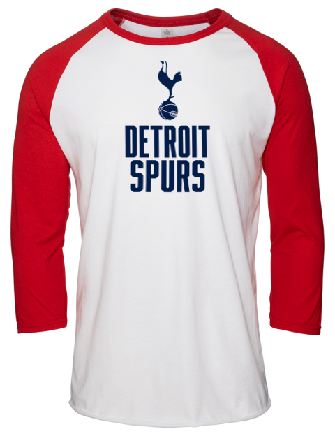 Stacked Detroit Spurs Unisex Premium Three-Quarter Raglan T-Shirt | Swagsta