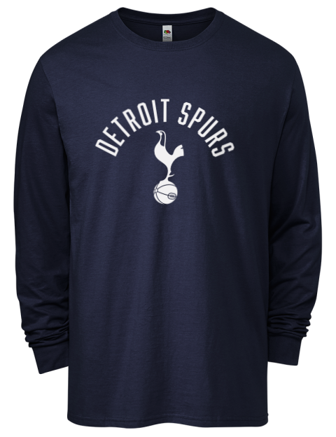 Arched Detroit Spurs Men's Long-Sleeve T-Shirt | Swagsta