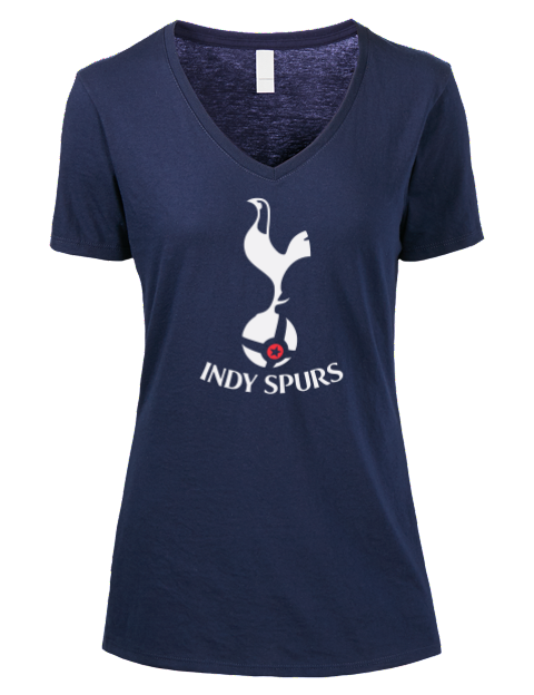 Local Club Indy Spurs Premium Ladies V-Neck T-Shirt | Swagsta