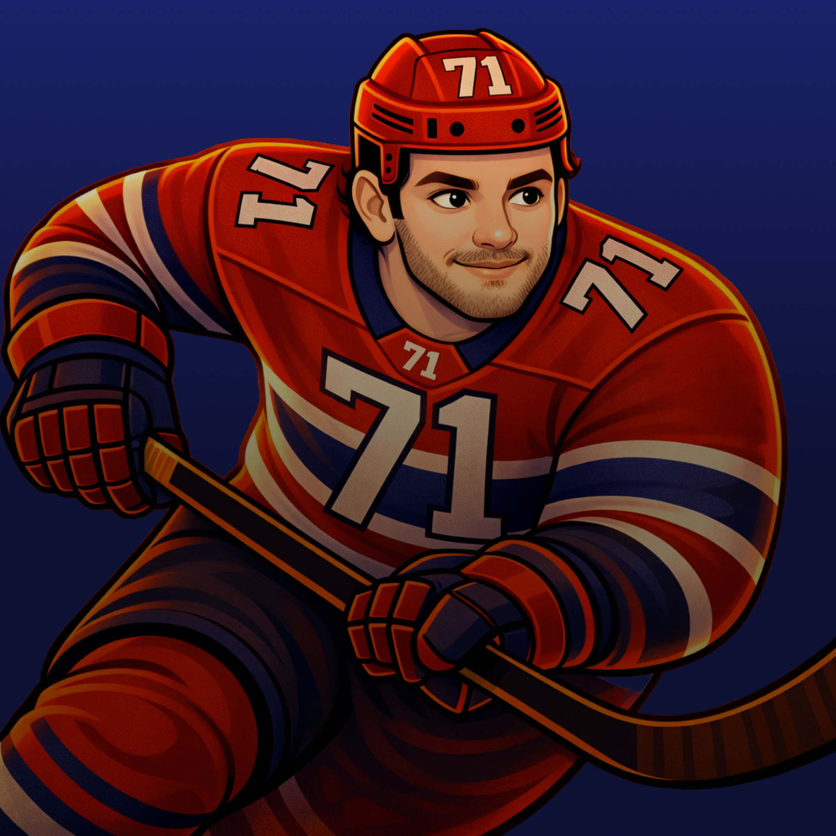 Jake Evans #71 apparel