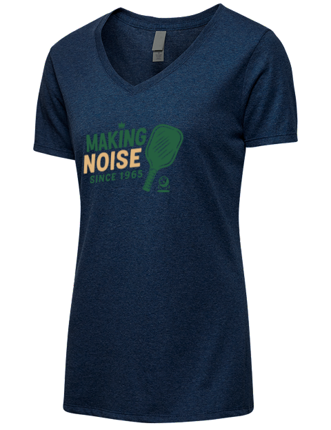 Making Noise Since Pickleball Premium Ladies V-Neck T-Shirt | Swagsta